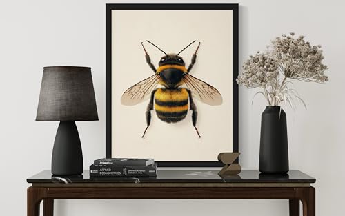 Bumblebee Wall Art Print Poster, Insect Posters Prints Enntomological Painting Artwork 221 (Bumblebee, 18 x 24 inches, Unframed) - color: Bumblebee, size: 24"L x 18"W