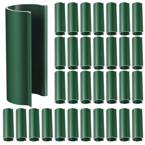 Jetec 32 Pcs PVC Pipe Clips Pool Cover Clamps for Above Ground Pool Greenhouses, Row Covers, Garden, Shelters, Bird Protection, 2.4 Inch Long(for 1 Inch PVC Pipe,Green) - color: Green, size: for 1 Inch PVC Pipe