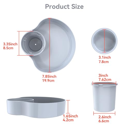 Car Seat Cup Holder Snack Tray: Travel Tray for Kids Car Seat Food Tray for Kids Travel, Toddler Carseat Eating Plate Table, Kid Road Trip Table Essentials Accessories, Grey - color: Grey