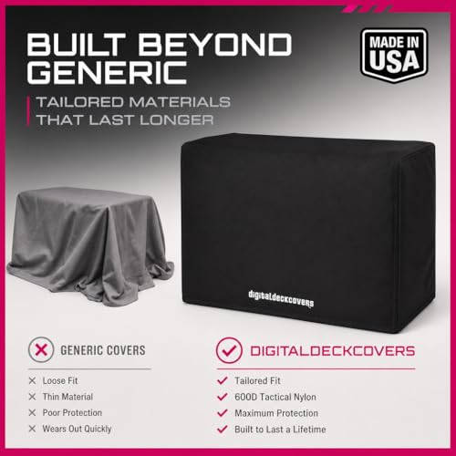DigitalDeckCovers Printer Dust Cover for Brother MFC-J1010DW / J1012DW / J1170DW – Heavy Duty Printer Protector, Water-Resistant, Antistatic, Black Fabric – Protects from Dust, Spills & Scratches