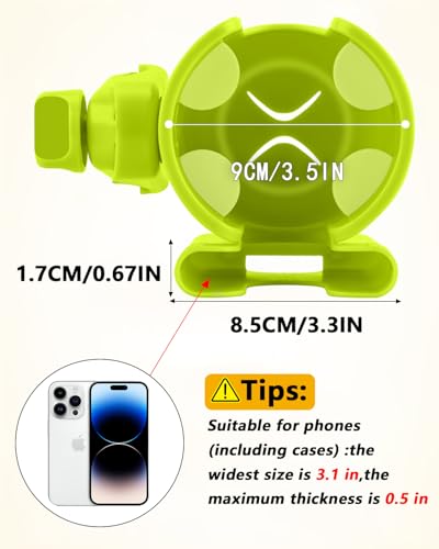 Universal Stroller Cup Holder with Mobile Phone Case, 2-in-1 Strollers Storage Rack, 360 Degrees Rotation Drink Holder for Bike, Pushchair, Wheelchair, Walker,Bicycle, Fits Most Cups (Green) - color: GREEN