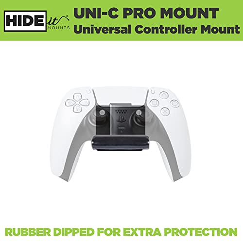 HIDEit Uni-C Pro Controller Wall Mount - Rubber Dipped Steel Mount for PS5 Pro | Xbox | PlayStation| Nintendo and More - Universal Fit for Most Game Controllers - size: Generic Uni-C Pro