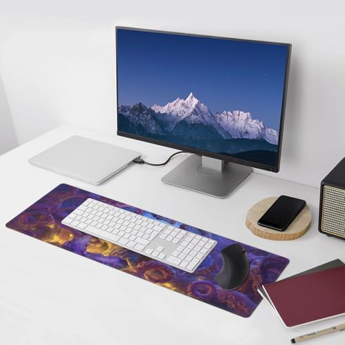 Skull Mouse Pad Extended Large Gaming Mouse Pad XL Stitched Edges for Gamer Home Office 31.5 X 11.8 Inch - color: Skull