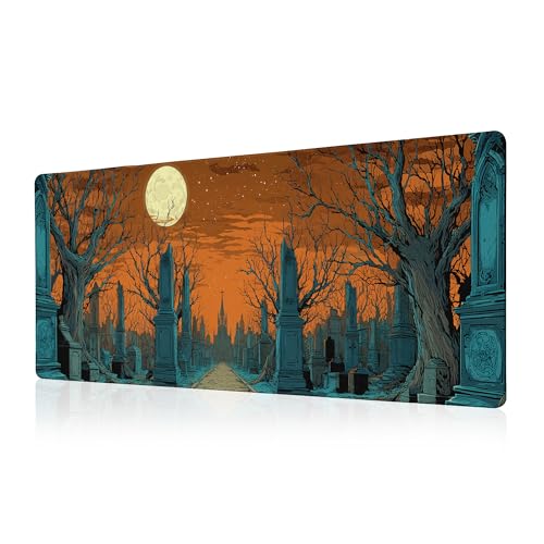 Dark Fantasy Castle Mouse Pad Extended Gaming Mouse Pad, XL Large Computer Laptop Keyboard Wireless Mouse Mat for Desk Extended Deskpad Mat Desk Decor for Office and Home 31.5x11.8 - color: Dark Fantasy Castle