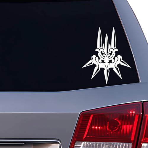 Nier Automata Yorha Emblem Emil Vinyl Decal Sticker for Window Car Laptop Bedroom Wall 5" in x 5" in (White, Yorha) - color: White, size: YorHa