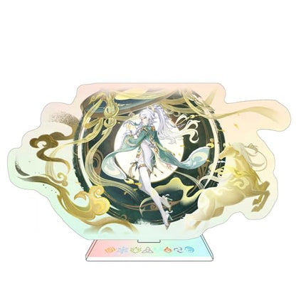 Rainteam Characters Acrylic Stand Figure,Colorful and Exquisite Character Design for Game Fans' Collection (Zibai) - color: Zibai