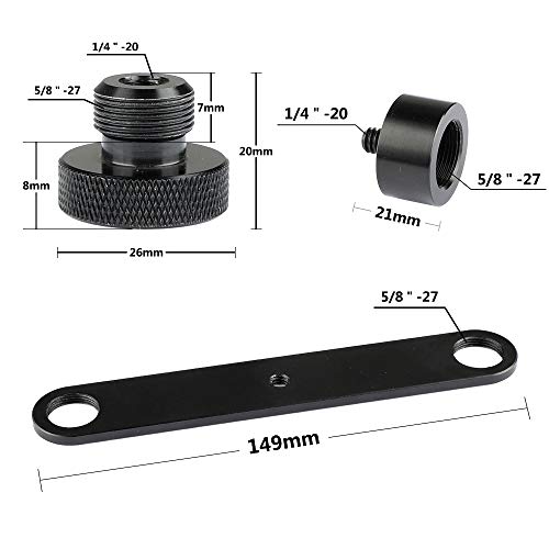 CAMVATE Double Microphone Mounts Bracket T-bar - 1958