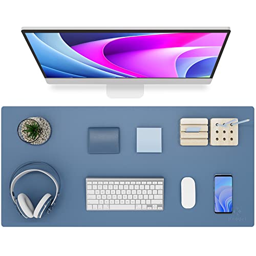 K KNODEL Non-Slip Desk Mat, Desk Pad, Desk Blotter, Desktop Mat for Desk, Large Desk Protector, Office Computer and Laptop Mat for Desk (35.4"x17", Blue) - color: Blue, size: 35.4"x17"