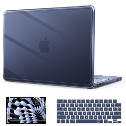 Compatible with MacBook Neo Case 13 inch 2026 Model A3404 with A18 Pro Chip, Anti-Fingerprints Reinforced TPU Bumper Hard Shell for Mac Neo Case with Keyboard Cover & Screen Protector, Crystal Indigo - color: Crystal Indigo