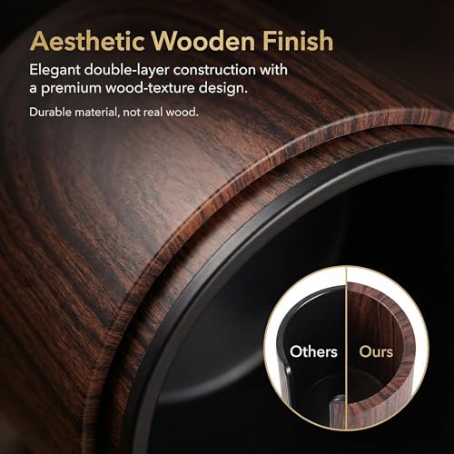 Luxury 2-in-1 Desk Cup Holder with Headphone Hanger for Office, Home, Gaming(Wooden Design) - color: WOODEN DESIGN