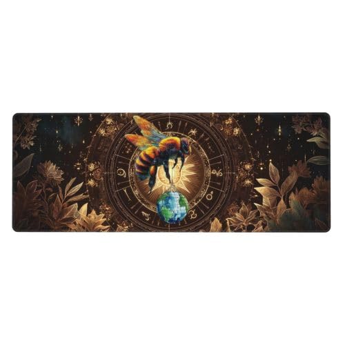 Bee Mouse Pad Extended Large Gaming Mouse Pad XL Stitched Edges for Gamer Home Office 31.5 X 11.8 Inch - color: Bee