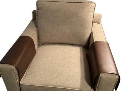 Co. Set of 2 Brown Vinyl Armrest Covers Furniture Protectors Slipcover for Recliners Sofas Loveseats Theater Chairs Office Home Decoration