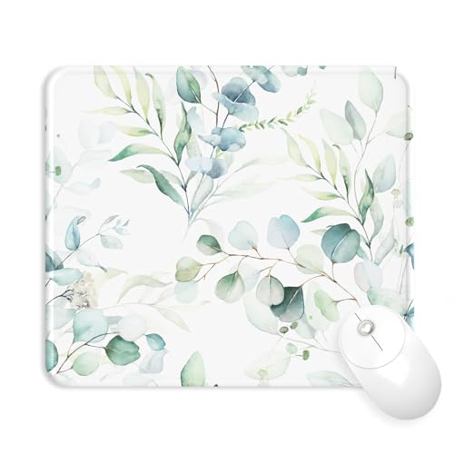 eulps Mouse Pad with Stitched Edge, Multiple Patterns Computer Mouse Pads with Non-Slip Rubber Base, Washable Cloth Mousepad, for Gaming, Laptop, PC (Leaves) - color: 30Leaves