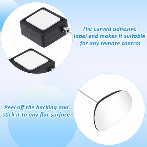 2PCS TV Remote Leash Retractable Remote Control Tether Never Lose Your Remotes Again 3ft Adjustable Security Control Leash for TV Remotes Controler, Tablets Showroom, Gaming Controller
