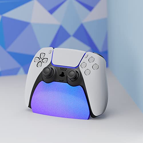 playvital Chameleon Purple Blue Controller Display Stand for ps5, Gamepad Accessories Desk Holder for ps5 Controller with Rubber Pads - color: Chameleon Purple Blue