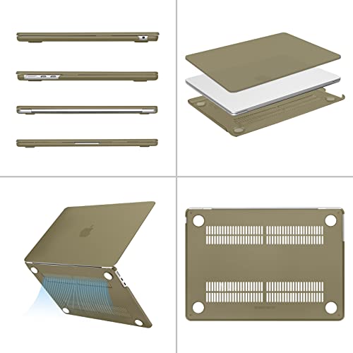 MOSISO Compatible with MacBook Air 13 inch Case M5 2026 M4 2025 M3 M2 2024-2022 A3449 A3240 A3113 A2681, Scratches-Resistant Protective Hard Shell for MacBook Air 13.6 inch Case, Olive Yellow - color: Olive Yellow