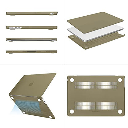 MOSISO Compatible with MacBook Air 13 inch Case M5 2026 M4 2025 M3 M2 2024-2022 A3449 A3240 A3113 A2681, Scratches-Resistant Protective Hard Shell for MacBook Air 13.6 inch Case, Olive Yellow - color: Olive Yellow