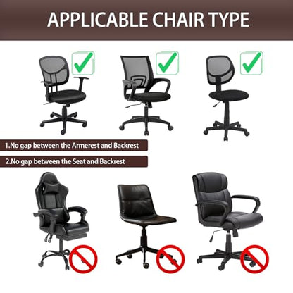 Stretch Jacquard Office Chair Cover, Removable Washable Desk Chair Cover, Anti-dust Seat Cushion Protectors - Chocolate - color: Chocolate, size: Chair Seat Cover