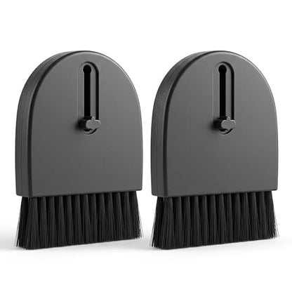 2-Pack Retractable Electronics Cleaning Brush & Brush, Soft Bristles, Safe for Screens & Lenses, Keyboard Cleaner, Fits MacBook, Camera, Car Interiors, Home Supplies. - color: Black Black