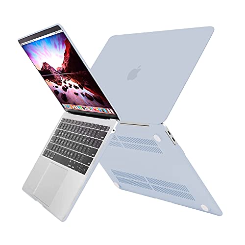 MOSISO Compatible with MacBook Air 13 inch Case M1 2021 2020 2019 2018 Release A2337 A2179 A1932 Touch ID, Plastic Hard Shell Cover&Keyboard Cover for MacBook Air 13.3 inch Case M1, Baby Blue - color: Baby Blue