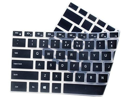 Silicone Keyboard Skin Cover Compatible with Dell XPS 15 15.6 inch 9500 9510 9520 9530 & Dell XPS 17 inch 9700 9710 9720 9730 & Dell Precision 5760 5560 5770 5570 (Black) - color: Black
