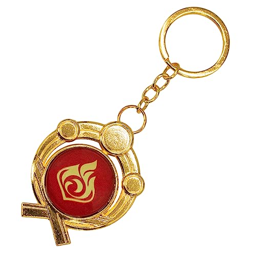 Impact Videogame Colorful Lanyard Keychains Stickers - color: Inazuma Pyro