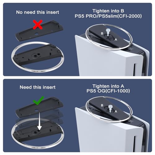 Glieskir Vertical Stand Compatible with PS5 Slim & PS5 Pro – Sturdy Base and Secure Mount for PlayStation 5 Slim and Pro Consoles