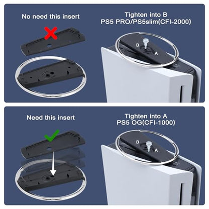 Glieskir Vertical Stand Compatible with PS5 Slim & PS5 Pro – Sturdy Base and Secure Mount for PlayStation 5 Slim and Pro Consoles