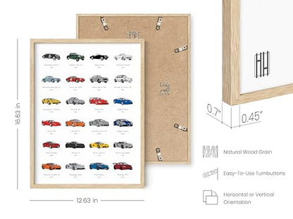 HAUS AND HUES Race Car Poster - Super Car Poster - Made in The USA - Beige Frame 12x16 - color: Sports Car, size: 12"L x 16"W, style: Beige Framed