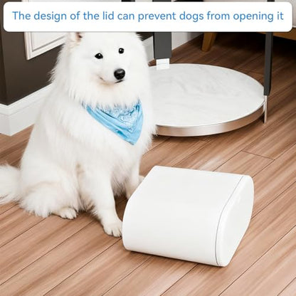 White 12 Liter Rectangular Plastic Small Garbage Can With Lid,2 Pack 3.17 Gallon Slim Bathroom Trash Can with Lid and Dog Proof Garbage Can and Wastebasket,Lidded Trashcan for Bedroom,Rv,Dorm,Office - color: White, style: Pack of 2