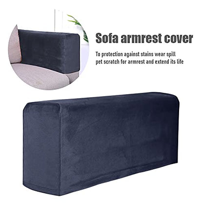1 Pair Stretch Couch Arm Cove-r, Sofa Armrest Cove-r, Elastic Ant-i-Slip Couch Protec-t Slipcovers for Recliner Armchair