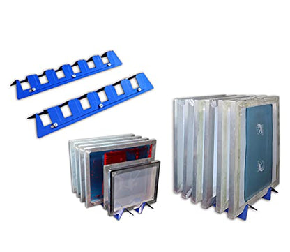 TECHTONGDA 6 Slot Screen Printing Frame Rack Shelf Storage Holder Desktop Adjustable Silk Screen Frame Rack Drying