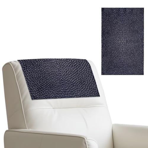 Black Recliner Head Rest Protector, Wear Resistant Recliner Headrest Cover Waterproof Leather Headrest Cover for Sofa, Living Room Office Decor, 2 Packs - color: Black