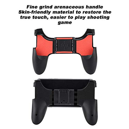 Mobile Game Controller, Low Latency Folding Gaming Joystick Fine Grind Arenaceous Handle Holder, Ergonomic Shooter Trigger Mobile Cell Phone Gamepad for PUBG