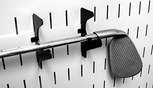 Wall Control Slanted U-Hook Accessory “U” Shaped Slotted Metal Pegboard Hook Pegboard and Slotted Tool Board – Black - color: Black, size: 1 Count (Pack of 1)