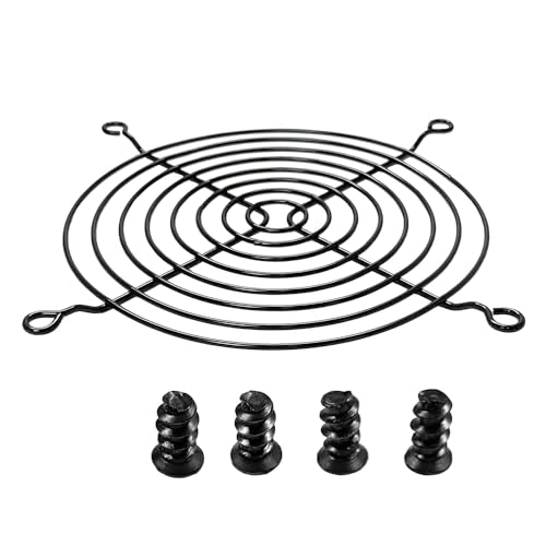 Black 10 Pack PC Fan Grill,PC Fan Cover | Black Iron 10 Pack 120MM Fan Grill,120MM Fan Cover with Screws for Computer Case Cooling Decoration - size: FCI10-10 PCS