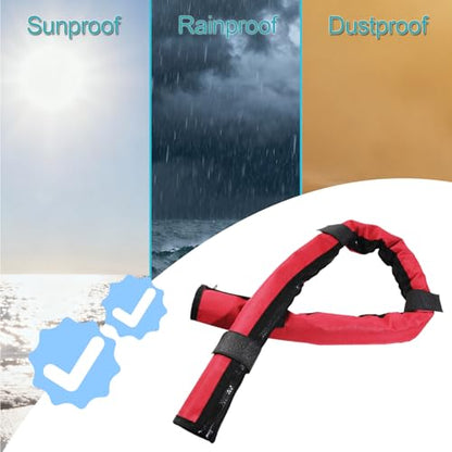 48" Trolling Motor Cable Sleeve - Neoprene Wire Cover for Boat | Neoprene Marine-Grade Protection, Full 48" Length, 2" Diameter Opening, Zipper Closure for Quick Access(Red) - color: Red