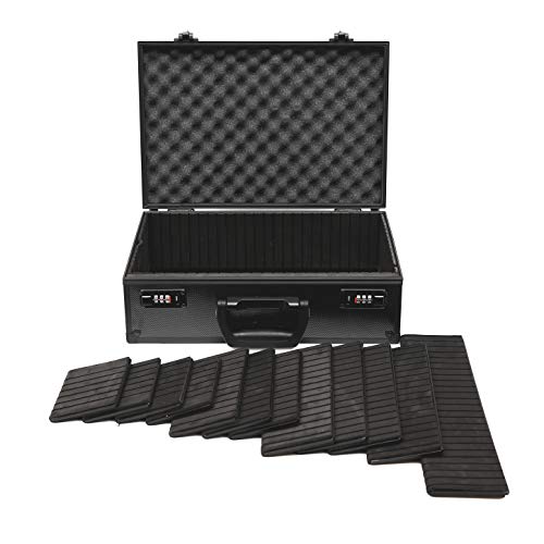 TC-A5 Black Lockable Storage Case with Sliding Divider Walls for TCG, Deck Box, Card Games, MTG, Magic, FaB, YGO, FaB, Dominion, Board Games