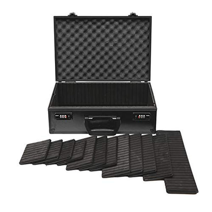 TC-A5 Black Lockable Storage Case with Sliding Divider Walls for TCG, Deck Box, Card Games, MTG, Magic, FaB, YGO, FaB, Dominion, Board Games
