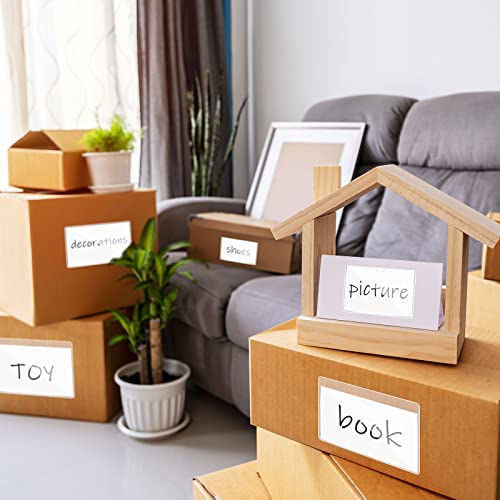 Chinco 30 Pcs Self Adhesive Pockets, Bin Labels for Storage Bins, Clear Pocket Label Sleeves, Plastic Index Card Holder with Top Open for Organizing Bins Box Drawer(Mixed Sizes) - size: Mixed Sizes