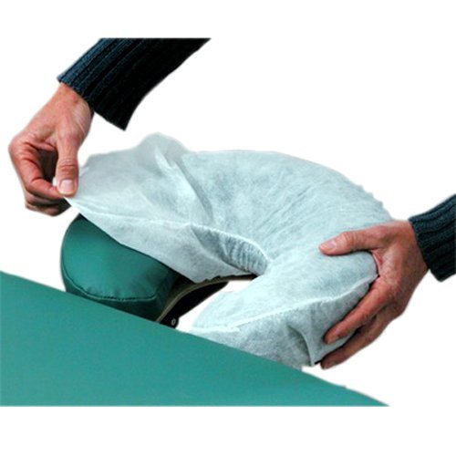 Disposable Fitted Face Cradle Covers Silky Massage Headrest Covers Box of 100 - color: White-100 PCS