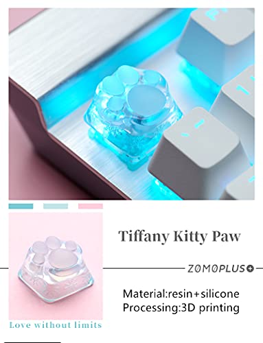 SYA ZOMOPLUS Cute Keycaps,Novelty Cat-Claws Keycap 3D Model OEM Profile Keyboard Keycaps Custom Shine-Though Key Caps for Cherry MX Switches Mechanical Gaming Keyboard Catpaw ESC-Key Keycap(2 Pack) - color: 2 Pack