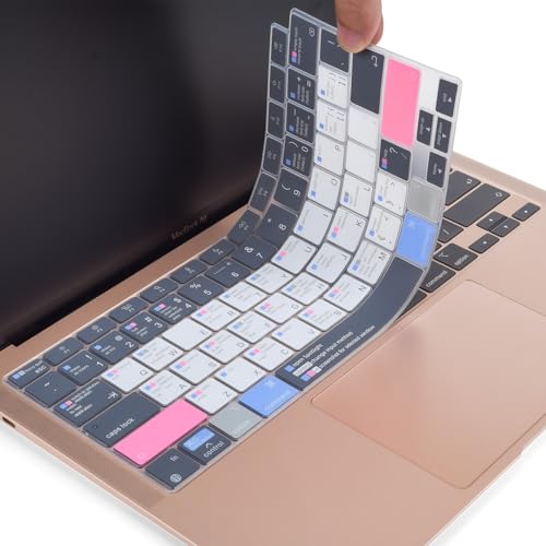 CaseBuy MacBook Air M1 Keyboard Cover Shortcuts for MacBook Air 13 inch 2021 2020 Model A2179 A2337 M1 with MAC OS Shortcut Hot Keys(Not Fit 2022-2025 Air M2 M3 M4 A2681 A3113 A3240) - size: MacBook Air 13" (2020-2021)