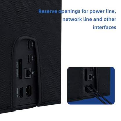 Mcbazel Dust Cover for Xbox Series X Console, Easy Access Cable Port, Anti-scratch Protective Case Cover Waterproof for Xbox Series X Console - Black