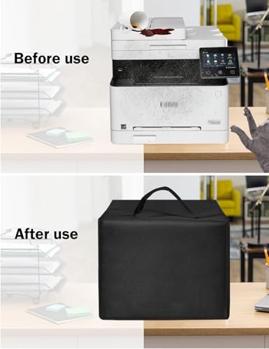 Waterproof Dust Cover Printer Cover Heavy Duty Nylon Case for Color Image CLASS MF656Cdw /Color Image CLASS MF753Cdw Wireless Duplex Laser Printer - color: Black