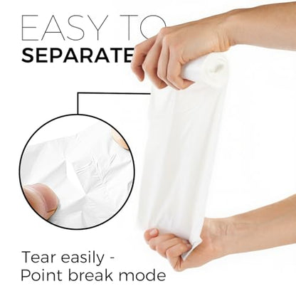 6-8 Gallon Medium Trash Bags 500 Count | Super Value Bulk Kitchen Garbage Bags Unscented Clear Wastebasket Bin Liners - style: 6-8 Gallon