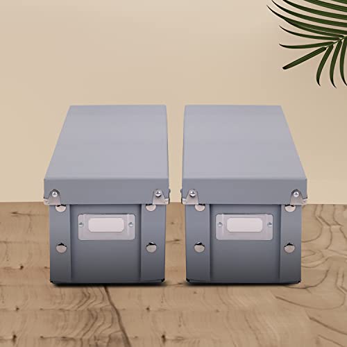 Snap-N-Store CD Storage Box - Pack of 1/2 - Durable Disc Holder with Lid to Store for Discs (2 Pack - CD, Ultimate Gray) - color: Ultimate Gray, size: 2 Pack