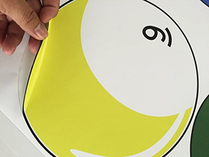 15 Billiard Balls Wall Decal Stickers Printed Graphic Game Room Decor Vinyl Wall Art. (All 15 Balls are 11 inches Around) #OS_MB130B. - size: All Balls are 11in in size.