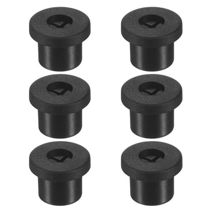 M METERXITY 6-Pack Rubber Grommets for Wiring 10mm Desk Grommet Double-Sided Flexible Cable Cord Grommet Desk Hole Cover for Cables/Wires Through Protection Cable Grommet [Black] - size: 10mm