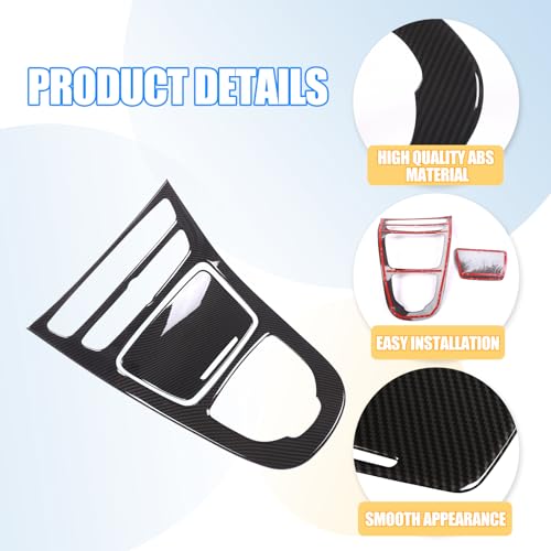Center Console Gear Box Panel Cover ABS Carbon Fiber Style Compatible with Mercedes Benz E-Class W213 2016-2018